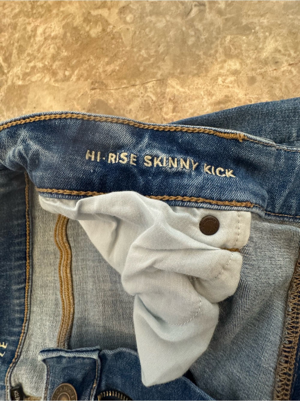 American Eagle Outfitters Hi-Rise Skinny Kick Jeans Size 18 Long - Picture 3 of 10